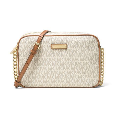 michael kors jet set travel crossbody vanilla|mk jet set large crossbody.